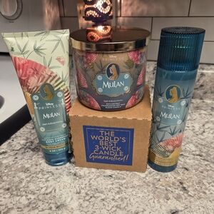 Disney Princess Mulan Collection - Teal Floral Design